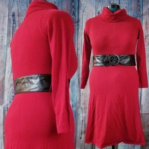 R&K red sweater dress